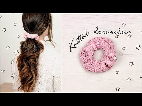 KNITTED SCRUNCHIES - DIY, Tutorial step-by-step for beginners