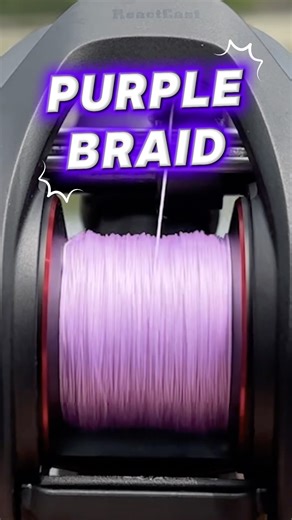 Purple Braided Fishing Line Casting Test 💜 Smooth Power & Standout Style! #reactiontackle #casting