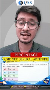 Percentage | GENERAL APTITUDE | CSIR NET | IFAS