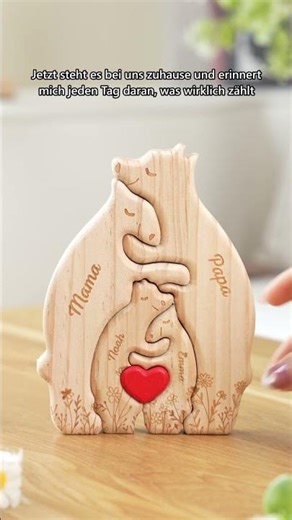Holzpuzzle "Familie Bär" personalisiert für die Familie