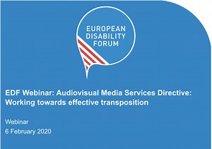 The webinar on the transposition of the revised Audio-Visual Media Services Directive (AVMSD) - European Union of the Deaf