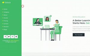 使用 HTML/ CSS/JavaScript 进行响应式在线教育网站设计