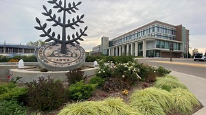 New Western Michigan University logo ruffles the hair of some Broncos