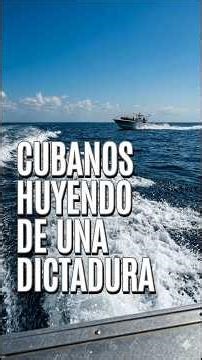 Cubanos huyendo de Cuba en lancha.