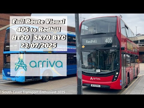 Full Route Visual: 405 to Redhill | Arriva London