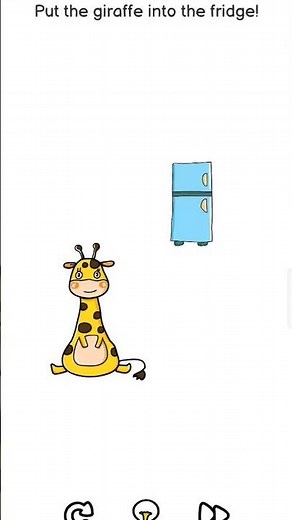 Brain Out Level 18 - Put the giraffe into the fridge #shorts #brainout #gaming #actingchallenge