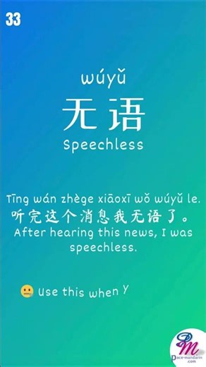Learn Chinese Buzz Words – Day 33: 无语