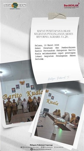 rapat penetapan lokasi kegiatan Penanganan Akses Reforma Agraria Tahun Anggaran 2026.