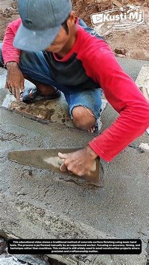 Traditional Concrete Finishing by Hand | Simple Tools, Solid Results.
