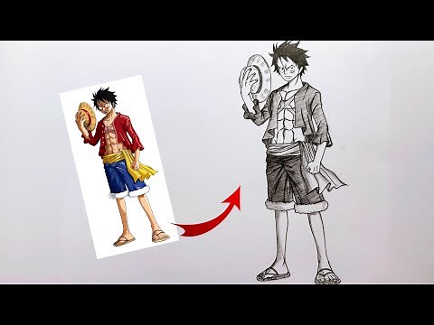 How to draw Monkey D Luffy Full Body | step by step