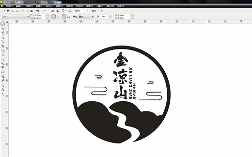 【CDR】CDR LOGO设计圆形标志制作
