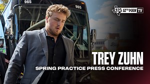 8.2K views · 80 reactions | Lineman Trey Zuhn III met the press on Wednesday at the Aggies' weekly media availability. #GigEm | Texas A&M Football | Facebook