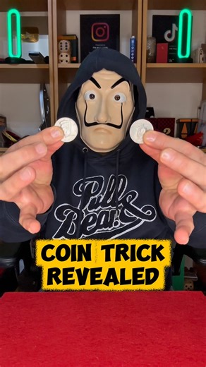 14K views · 2.7K reactions | Amazing Coin Trick Revealed 彩 #magic #foryou #perte #tricks #trend #trending #magician #tutorial #neiperte #viralvideo #magictricks | The Mask Magic Tricks Revealed | Facebook