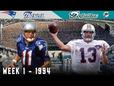 Bledsoe & Marino EPIC Opening Day Duel! (Patriots vs. Dolphins, 1994)