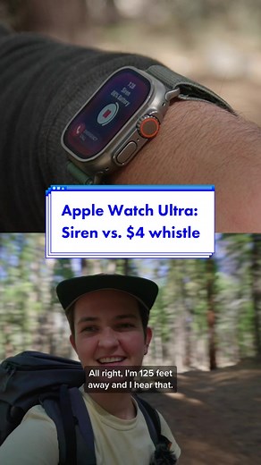 Apple Watch Ultra Siren vs. $4 Safety Whistle
