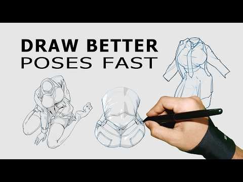 Draw Better Human Poses FAST | Figure Drawing Practice with Simple Strokes