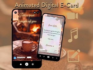 Personalized Animated E-card: Thought of You, Custom Music (MP4 Download) - Etsy