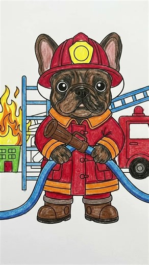 French Bulldog Jobs You Didn’t Expect 🐶🚀 #coloringpages #dogcoloring #coloringadventure