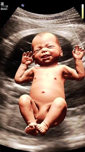 32 Weeks Pregnancy Ultrasound | Baby Face & Movements in Real 3D Scan #pregnant #fetus #shorts