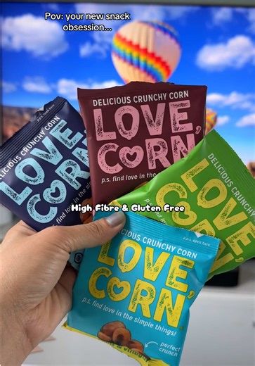 Fab four great flavours in handy size packs. Perfect for those snack cravings at school, work or on the sofa. Plenty flavour with just the right level of crunch @LOVE CORN UK #cornsnacks #snackhaul #lunchboxideasforkids #snacks #tiktokmademebuylt