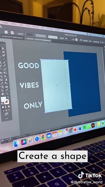 Creating any shape text effect in Illustrator ..#illustratortutorials #illustratorsontiktok #illustratortips #illustratordesign #tipsandtricks #logo