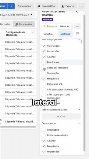 Como Exportar Relatórios Perosnalizados no Meta Ads