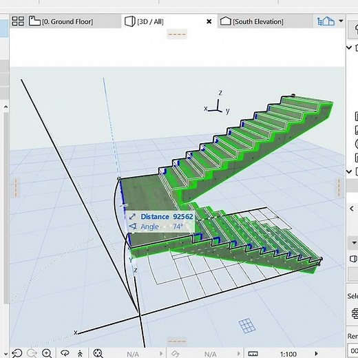 Modify stair tool in archicad