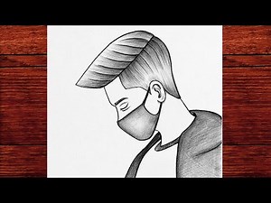 How to Draw a Boy with Mask - Easy Masked Boy Drawing Step by Step