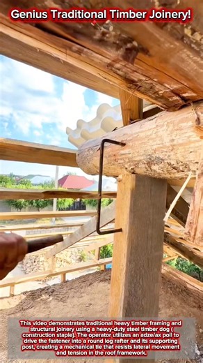 Genius Traditional Timber Joinery! 🪓🪵 #shorts