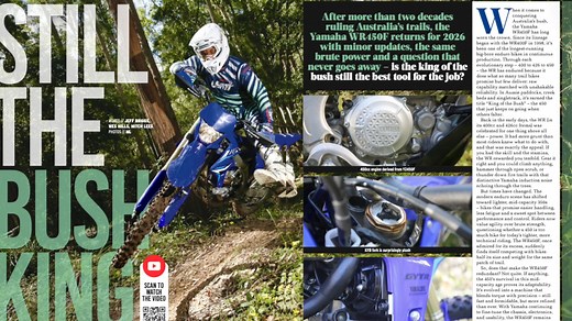 After more than two decades ruling Australia’s trails, the Yamaha WR450F returns for 2026 with minor updates, the same brute power and a question that never goes away – is the king of the bush still the best tool for the job? Read it about in ADB Issue #554 - available in select Woolworths, Coles, newsagents and airports! Yamaha Motor Australia Leatt Moto Australia | Australasian Dirt Bike