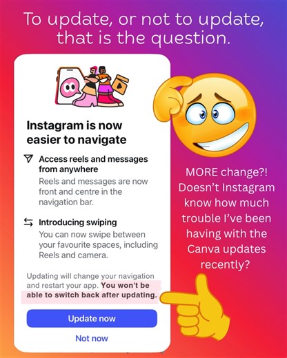 B. Ware on Instagram: "So… should I update or not?! 🤔"