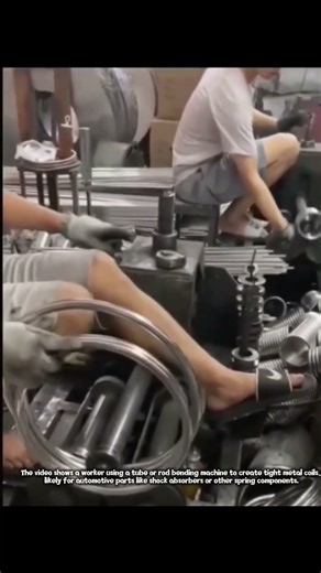 Spring Coiling Machine in Action! #manufacturing #shortsfeed #machine #shortsviral