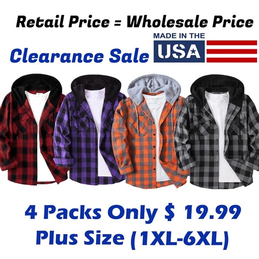 Finally — a jacket that fits you, not the other way around. This Plaid Patchwork Hooded Jacket delivers all-day comfort, cozy warmth, and a style that celebrates your confidence. 💪 Why You’ll Love It: Tailored for plus-size men — relaxed fit without tightness Soft cotton-blend fabric — breathable yet warm Cozy fleece lining keeps you snug in chilly weather Classic plaid patchwork design adds modern, casual style Functional hood side pockets — warmth and utility in one Perfect for weekend outing