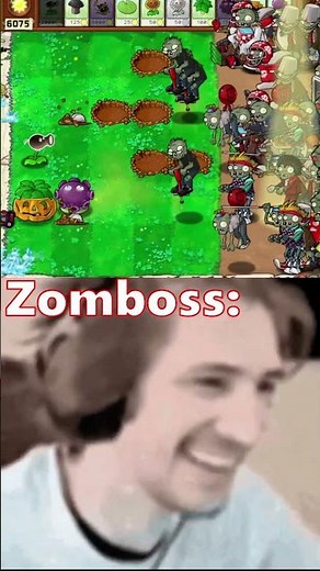 Plants Vs. Zombies 1 Doom-Shroom Vs. Dr. Zomboss ☢️ xQc Meme #shorts #pvz #plantsvszombies