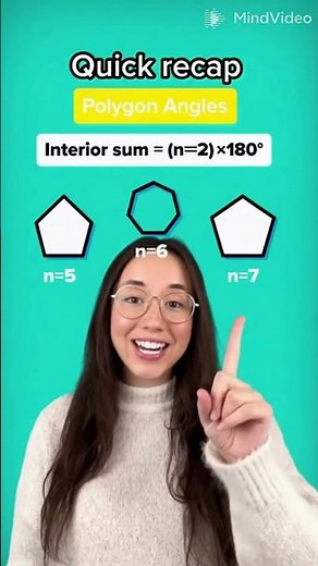 Interior Angles Trick for Polygons! (n−2)×180° 😱📏 in Seconds