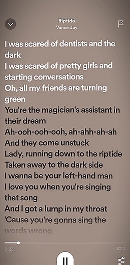 Riptide Lyrics Sped Up