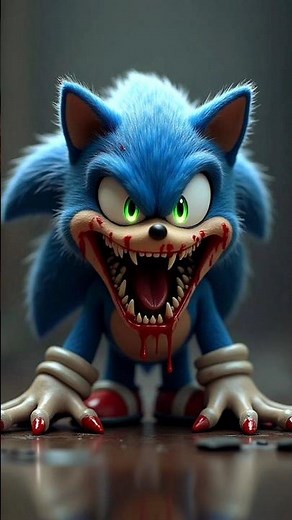 "SONIC Turns Into a TERRIFYING Horror Monster 😱 | Creepy Sonic Transformation"#shorts #sonic #scary