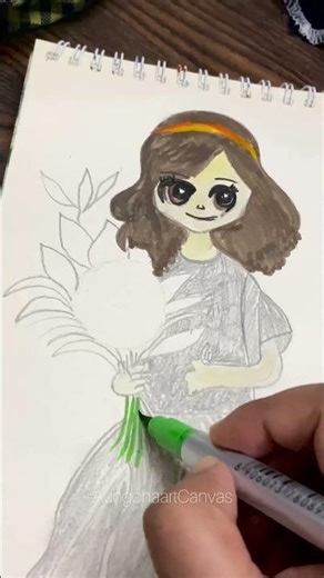 easy girl painting #artscraft #artandcraft #viralvideo #artclass #artdrawing #followers