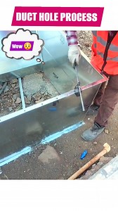 Duct Hole Making Processes ‼️✅😔 . . . Q#reelschallengereelschallenge #fbpost2025シ #viralpost2025シ #viralchallengevideochallenge #viralpost2024シ #reelsviralシfbRavelyn #viralpost2025 #usareelslove #viralpost2024 #IndustrialApplications | Fire-fighting and Fire Alarm system