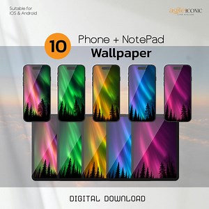 Aurora Borealis Phone Wallpaper, Northern Lights iPad Background (digital Download) - Etsy