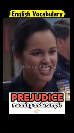 “Prejudice” meaning and example #shorts