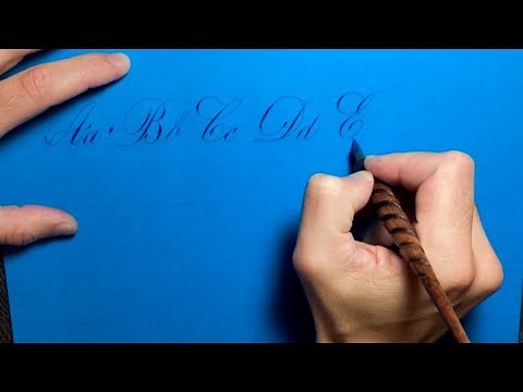How to write Copperplate Calligraphy Alphabet with a Straight Pen Holder
