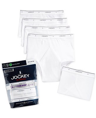Jockey Men's 4-Pack Cotton Full Rise Briefs  1 Bonus Pair - Macy's