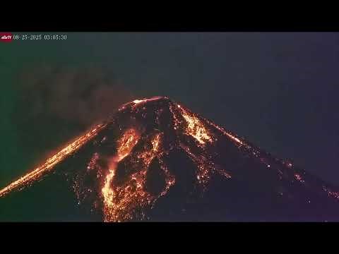 Aug 25, 2025: Largest Volcanic Eruption of the night at Fuego Volcano in Guatemala