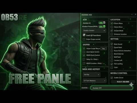 FREE FIRE PC PANEL OB53 🎯 AIMBOT RAGE PANEL | EVERY DAY FREE PANEL FOR ALL SERVER SAFE