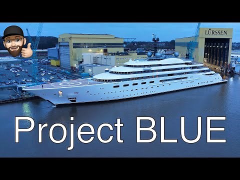Superyacht Project BLUE launch - Lürssen shipyard