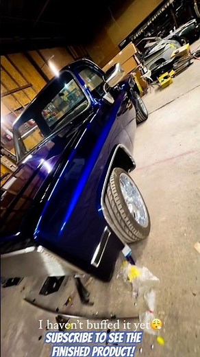 DEEP CANDY BLUE PAINT JOB😱 PEARL BLUEBERRY 🫐 #candypaint #c10 #paintjob #custom #restoration #fyp