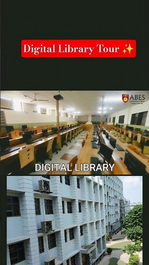 ABES Digital Library Tour | Every CSE Student Must Visit 📖 #abes #library #digital #shorts #trending