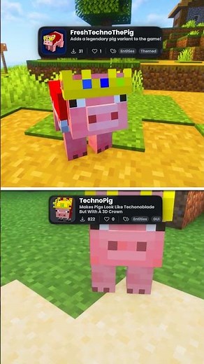 Minecraft Techno Pig vs (Fresh Animation) Techno Pig (RIP😭) #shorts #minecraft