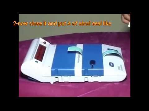 Electronic voting machine | how to seal evm | Green paper seal | Long ABCD SEAL |